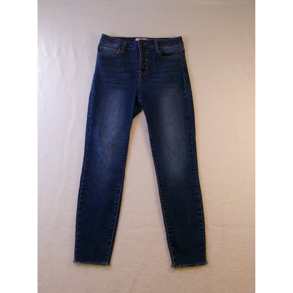 Carly Jean Los Angeles Kenny High Rise Skinny Jeans M Wash Button Fly Size 7